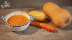Soupe butternut, pommes de terre et carottes
